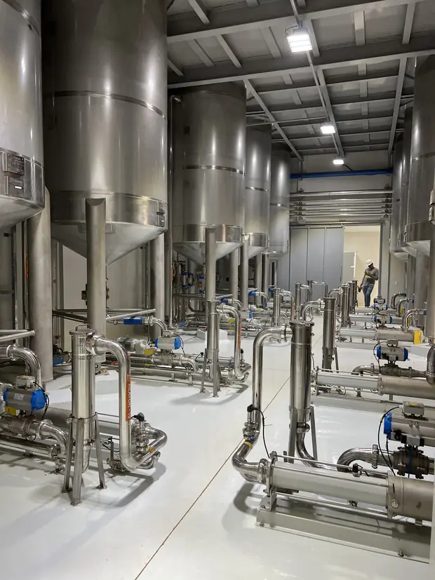 Linha de processo sanitária — obra executada pela Soleeng